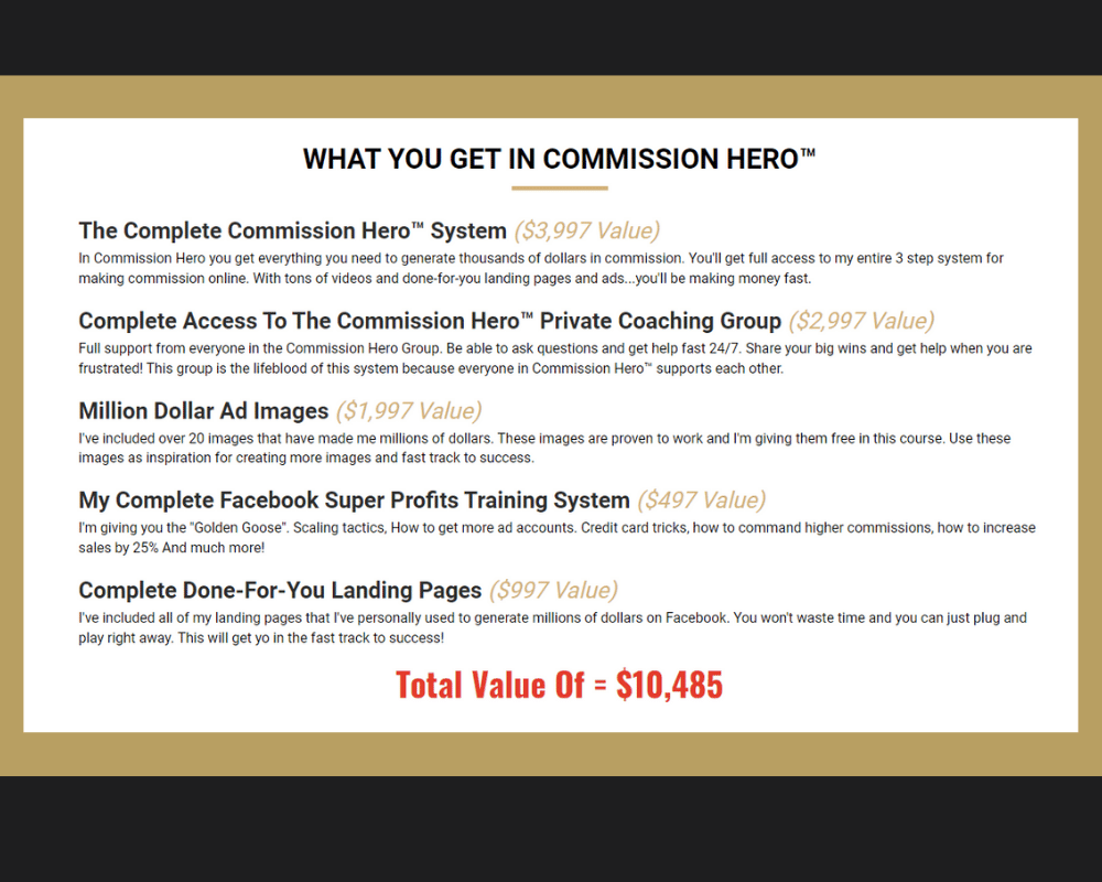 Comission Hero Features