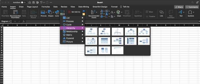 MS Excel Org Chart