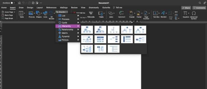 MS Word Org Chart