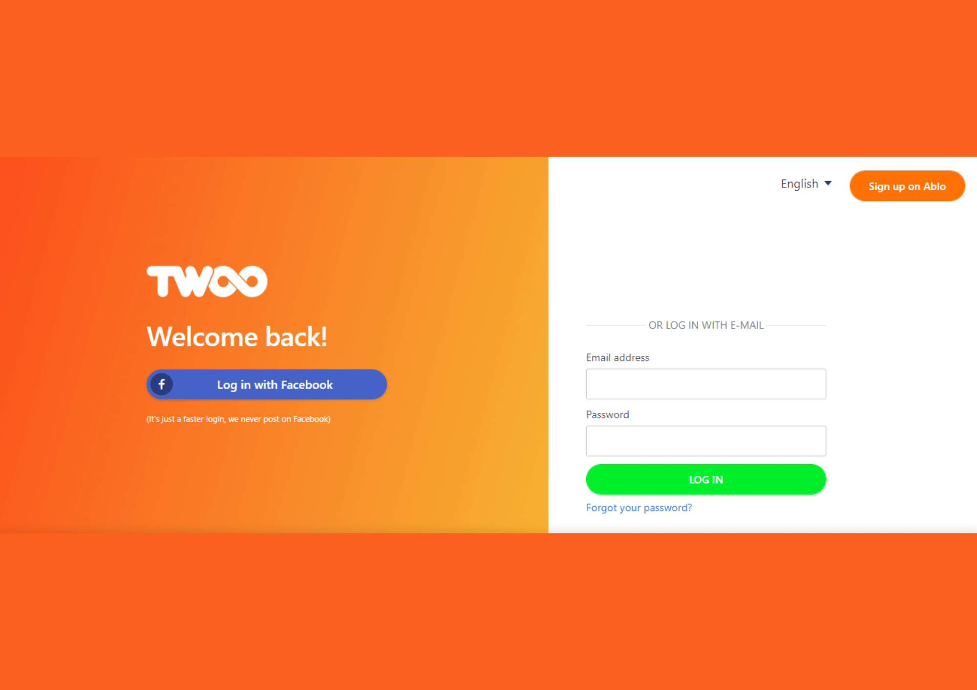 Twoo signup