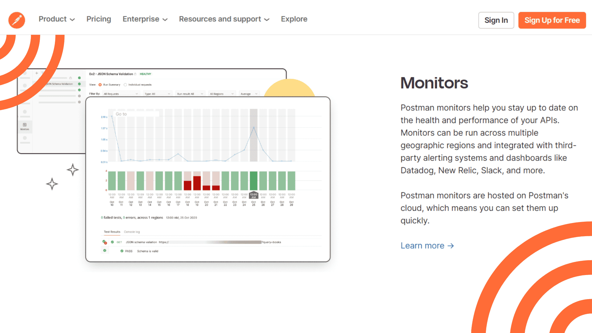 Key Features - API monitoring