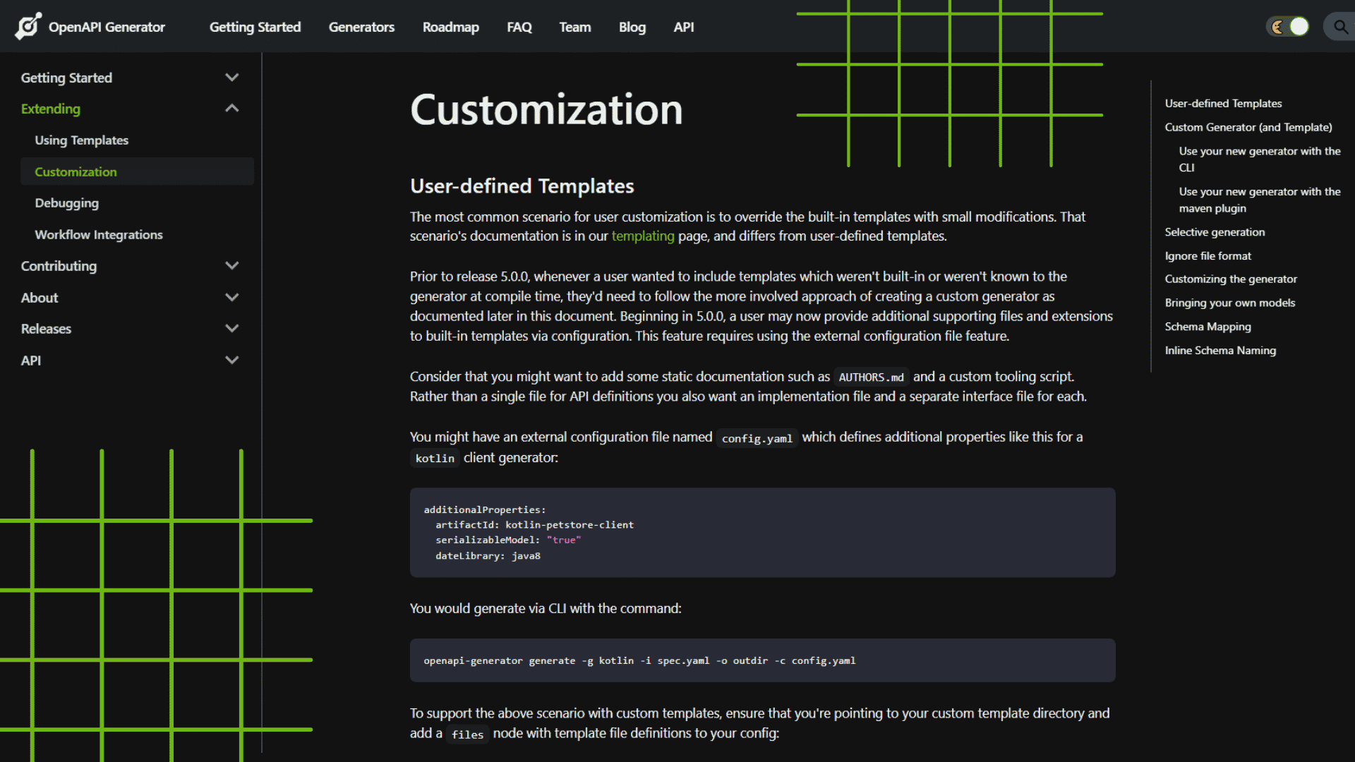 Key Features - Custom templates