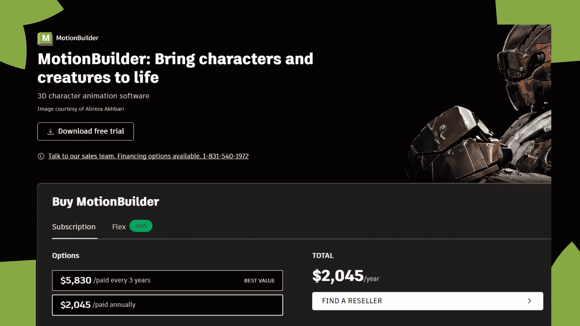 Motionbuilder(Autodesk) Pricing