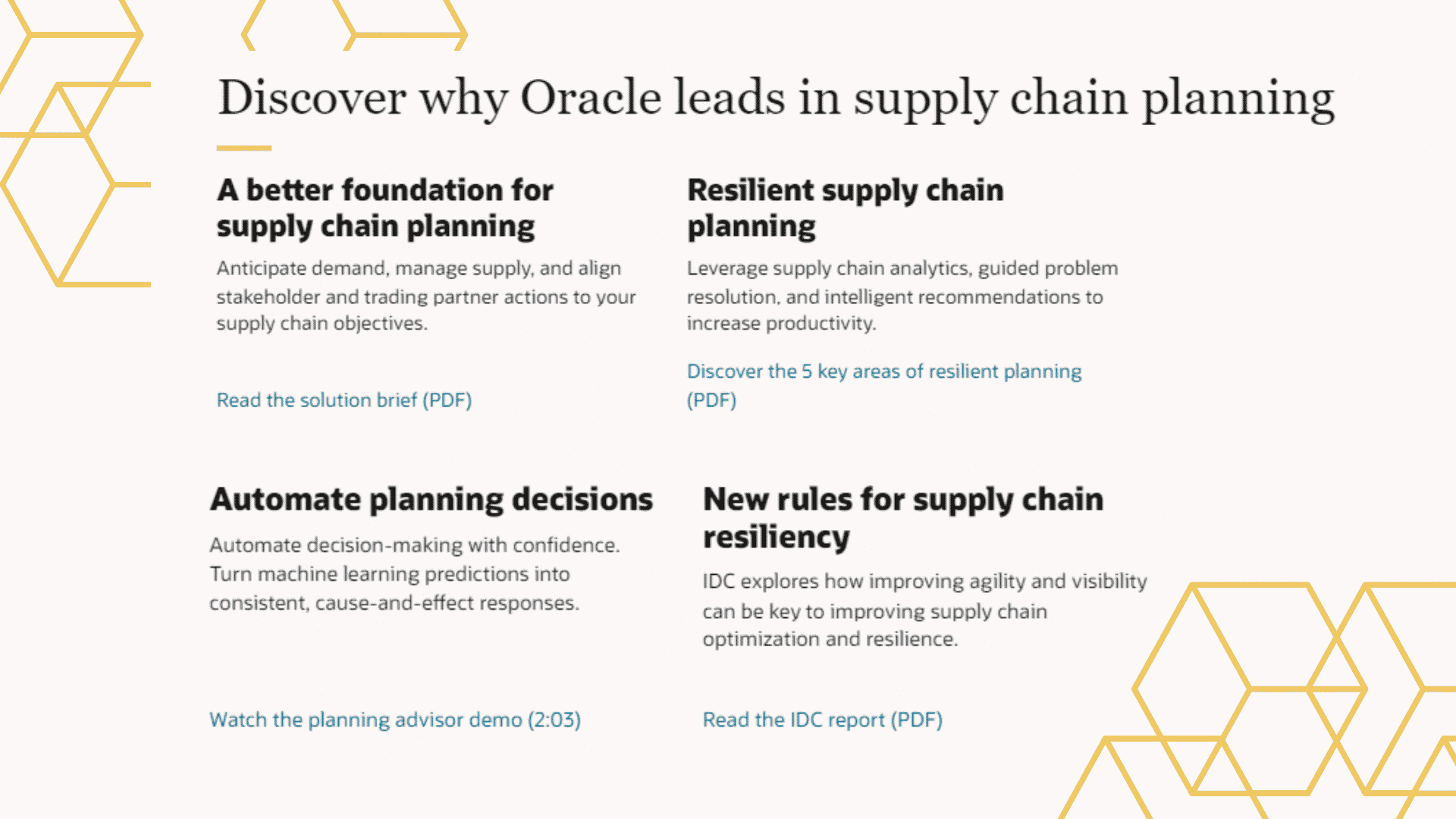 Oracle Features