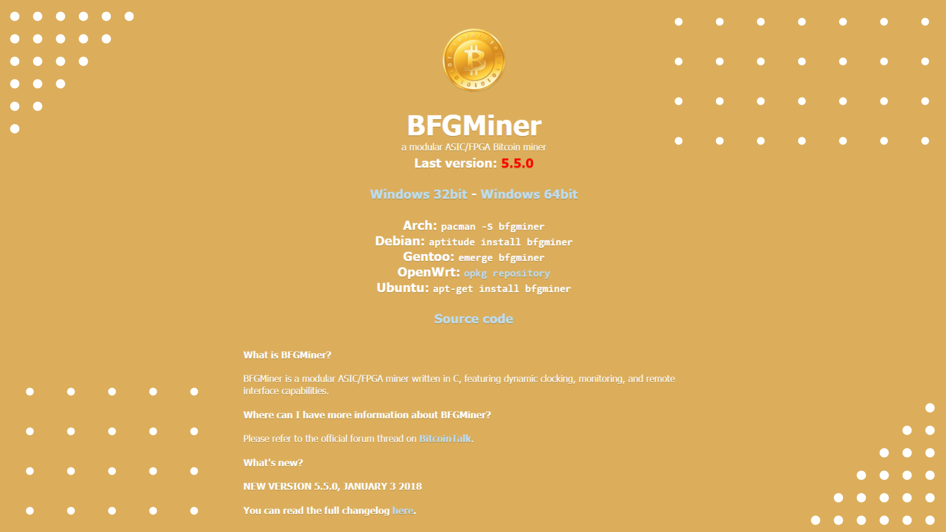 BFGMiner Features