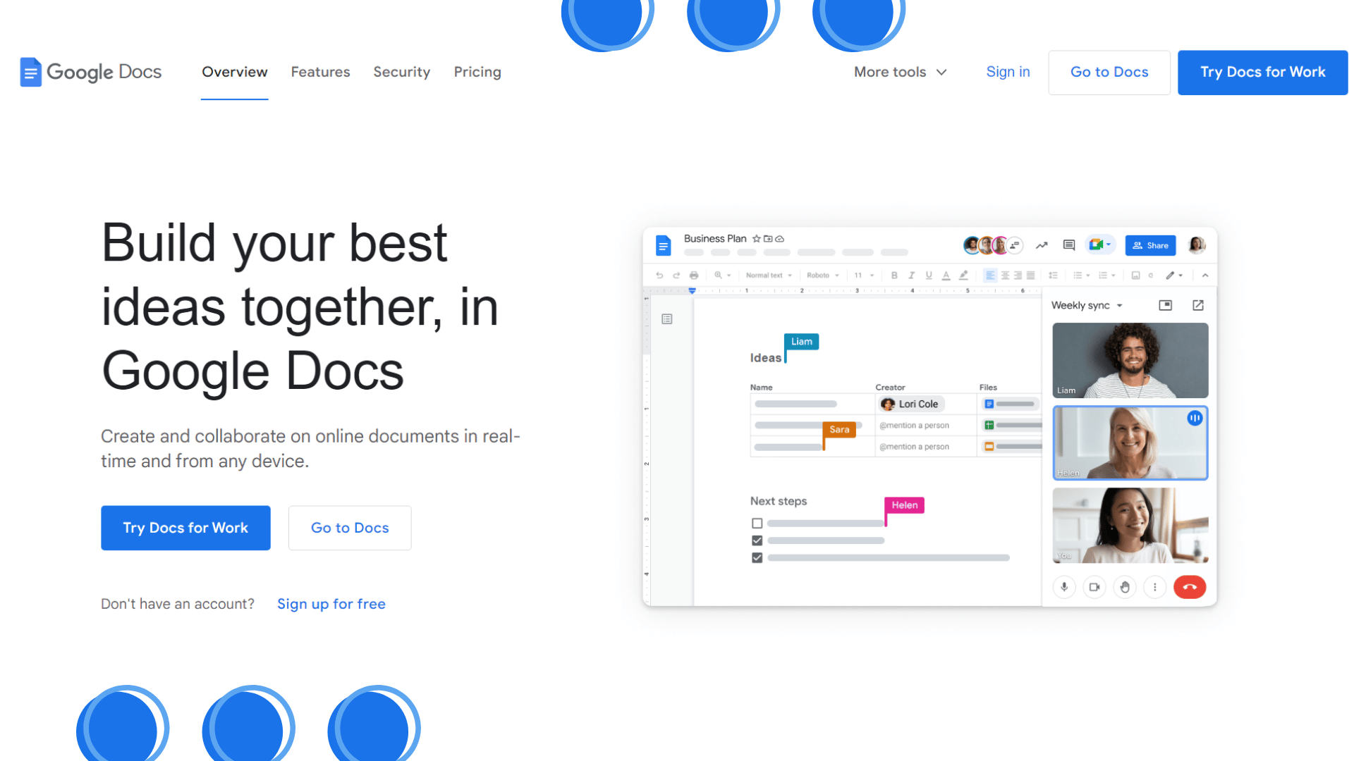 Google Docs Features