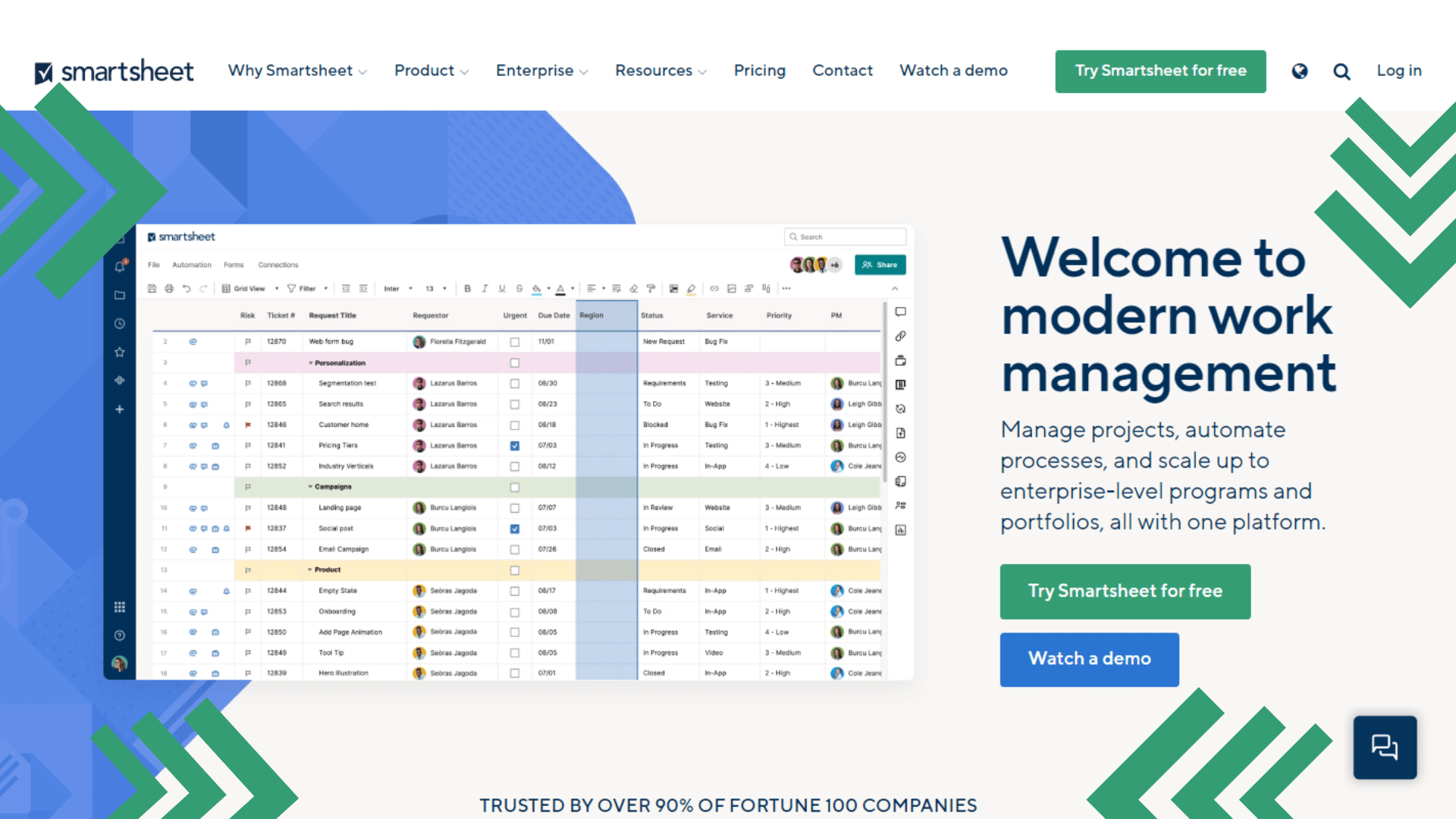 Smartsheet Features