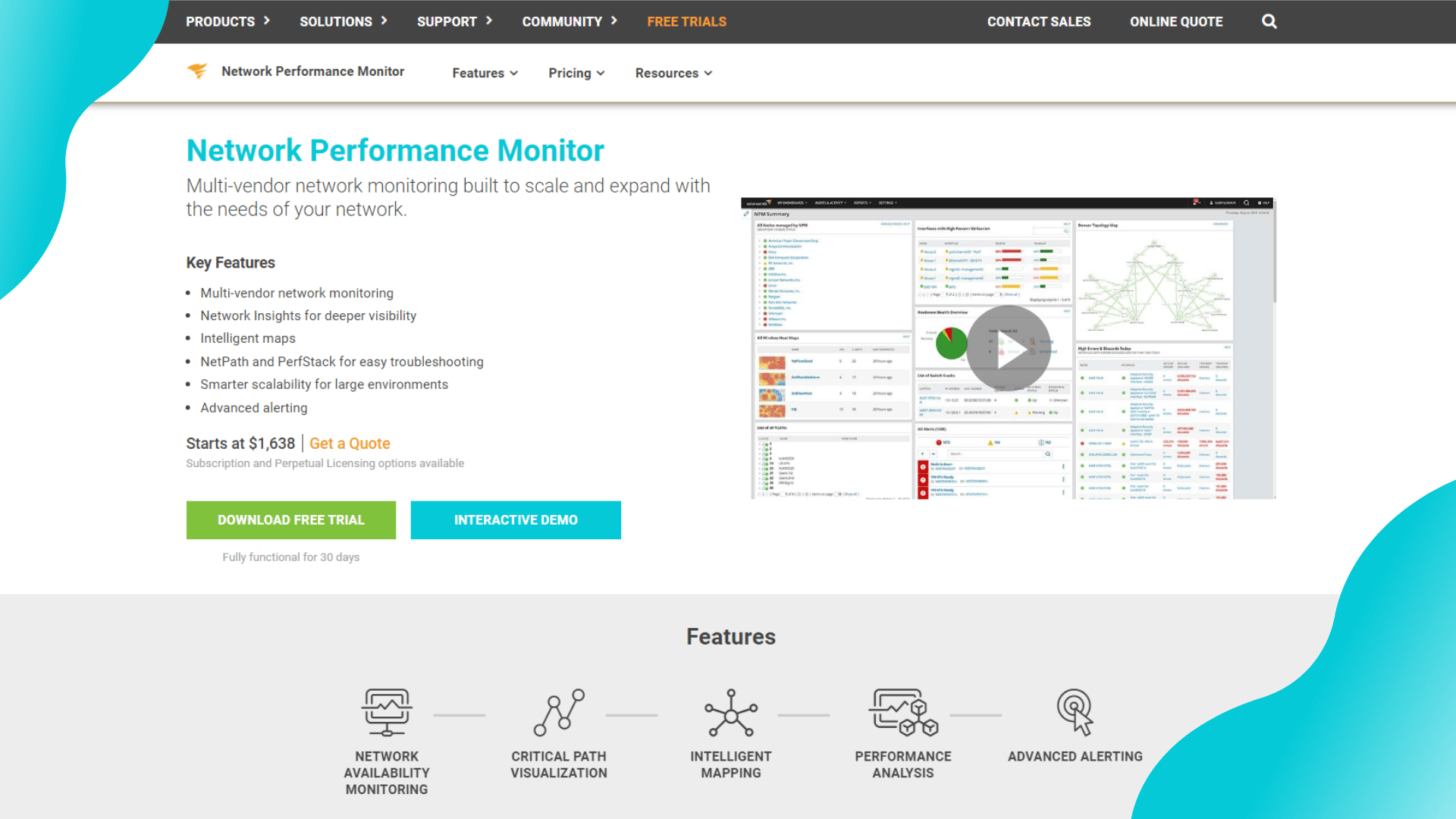Network Performance Monitor (NPM) Features